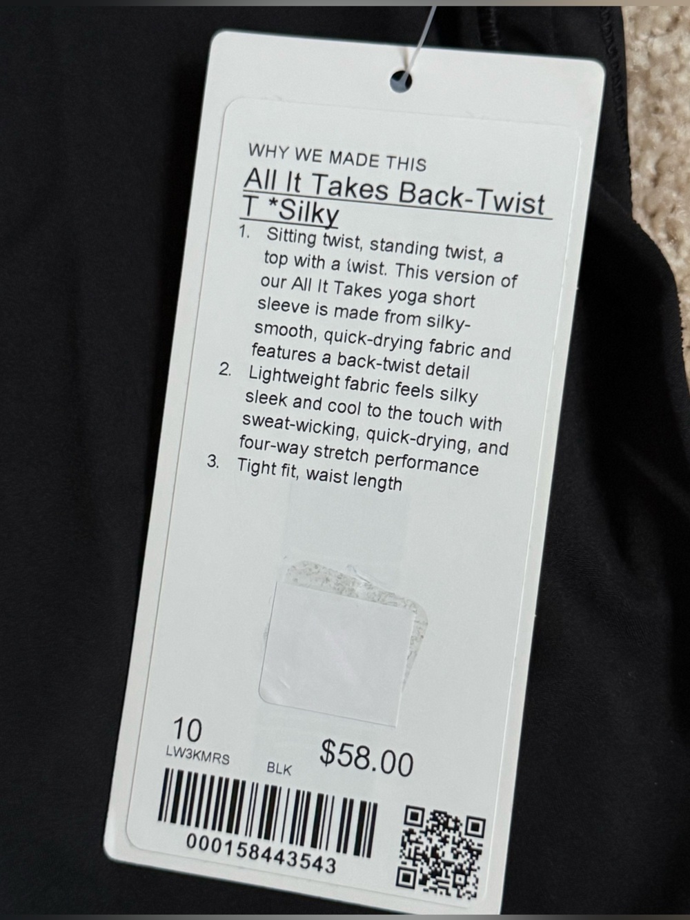 Lululemon All It Takes Back-Twist Top Size 10 - Picture 3 of 4
